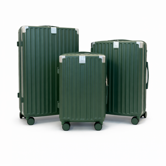 Original Grøn 3-delt kuffertsæt